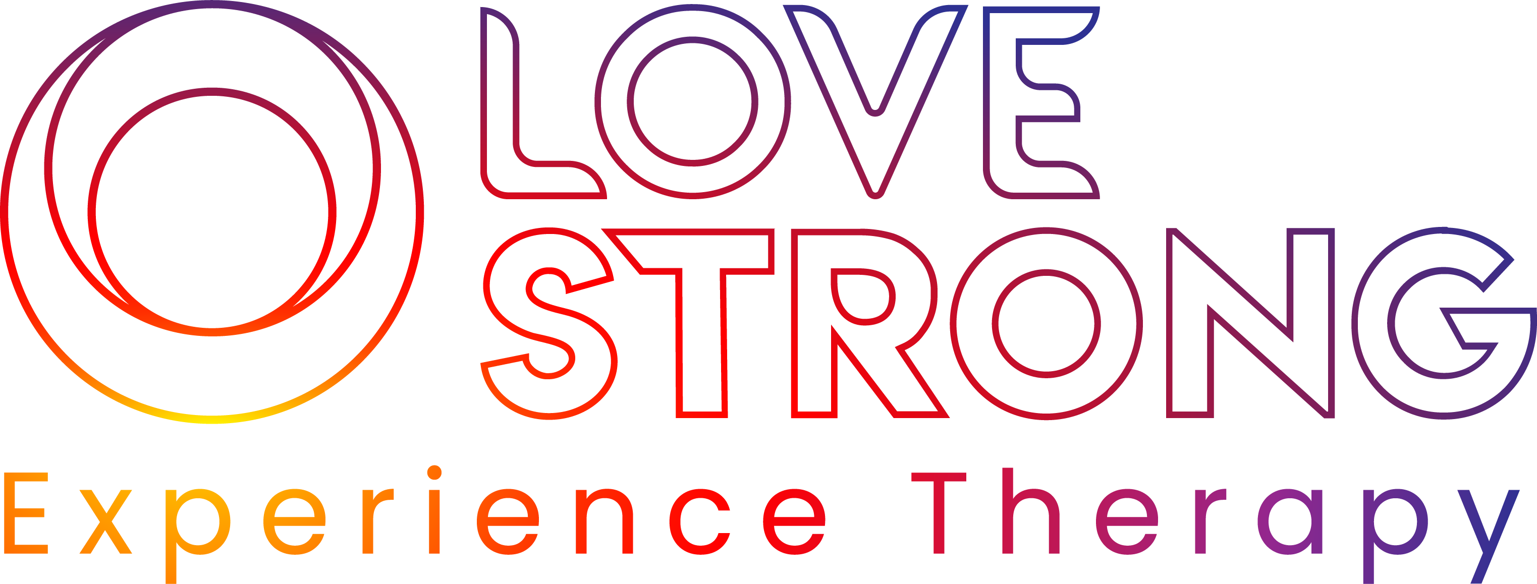 a sunrise within the love strong logo.